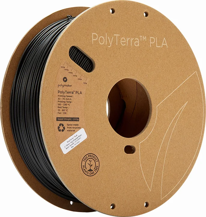 Polymaker PolyTerra PLA Charcoal Black - 1,75 mm / 1000 g